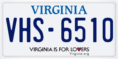 VA license plate VHS6510