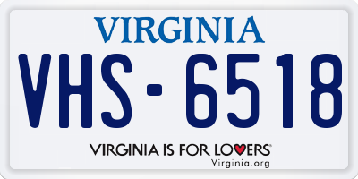 VA license plate VHS6518