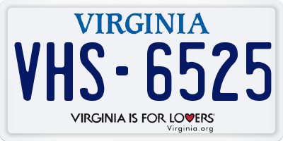VA license plate VHS6525