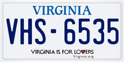 VA license plate VHS6535