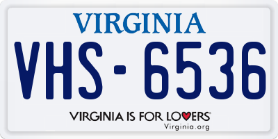 VA license plate VHS6536