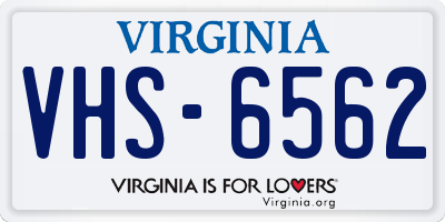 VA license plate VHS6562