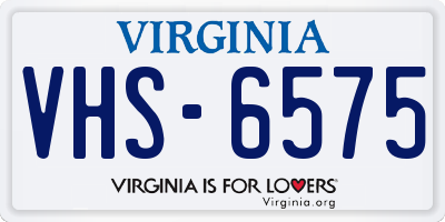 VA license plate VHS6575