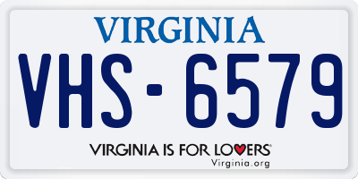 VA license plate VHS6579