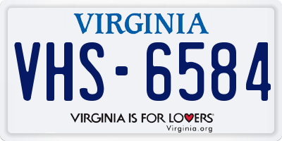 VA license plate VHS6584