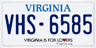 VA license plate VHS6585