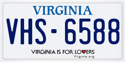 VA license plate VHS6588