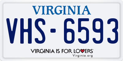 VA license plate VHS6593