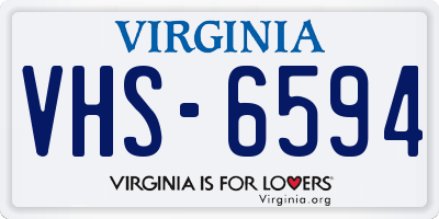 VA license plate VHS6594