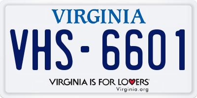 VA license plate VHS6601