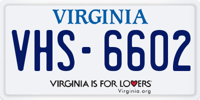 VA license plate VHS6602