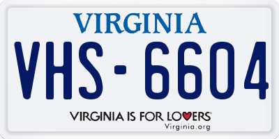VA license plate VHS6604