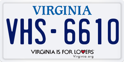 VA license plate VHS6610