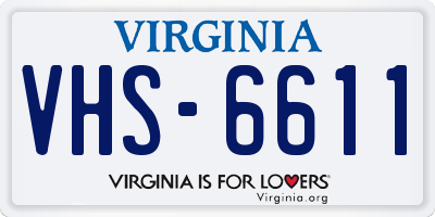 VA license plate VHS6611