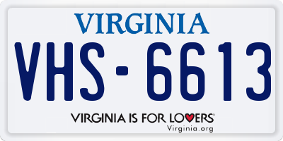 VA license plate VHS6613