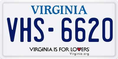 VA license plate VHS6620