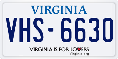 VA license plate VHS6630