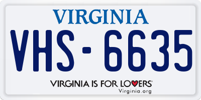 VA license plate VHS6635