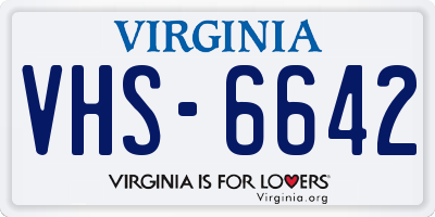 VA license plate VHS6642