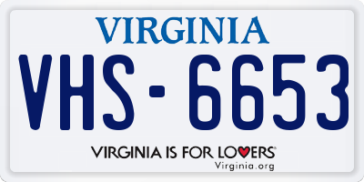 VA license plate VHS6653