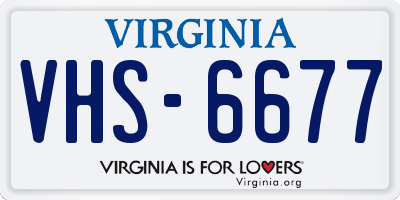 VA license plate VHS6677