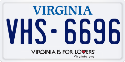 VA license plate VHS6696