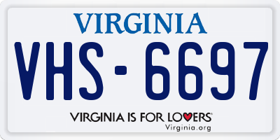 VA license plate VHS6697