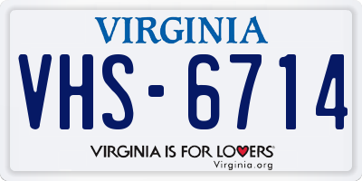 VA license plate VHS6714
