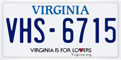 VA license plate VHS6715