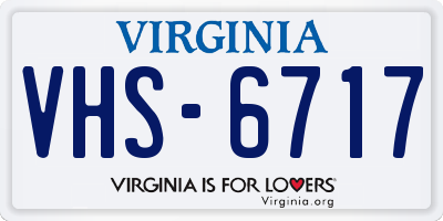 VA license plate VHS6717