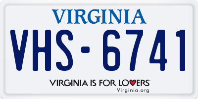 VA license plate VHS6741