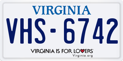 VA license plate VHS6742