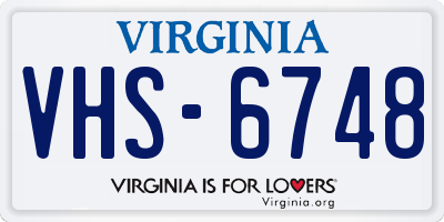 VA license plate VHS6748