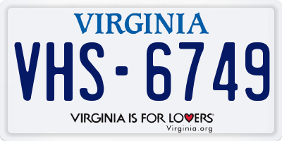 VA license plate VHS6749