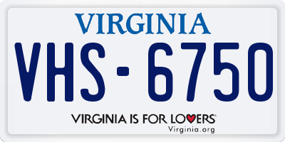 VA license plate VHS6750