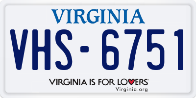 VA license plate VHS6751