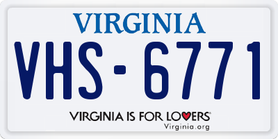 VA license plate VHS6771