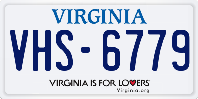 VA license plate VHS6779