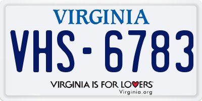 VA license plate VHS6783