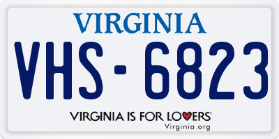 VA license plate VHS6823