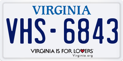 VA license plate VHS6843
