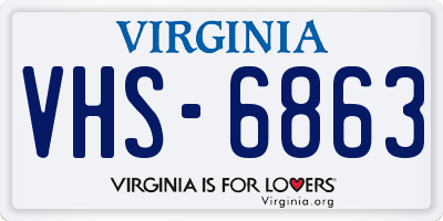 VA license plate VHS6863