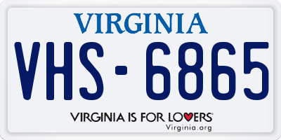 VA license plate VHS6865