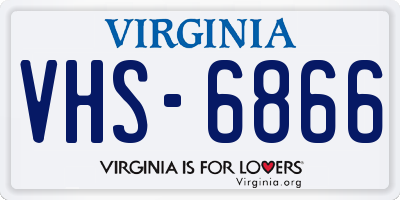 VA license plate VHS6866