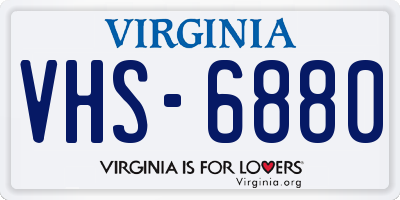 VA license plate VHS6880
