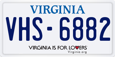 VA license plate VHS6882