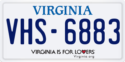 VA license plate VHS6883