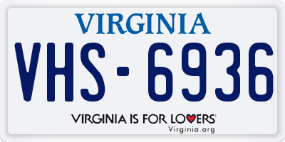 VA license plate VHS6936