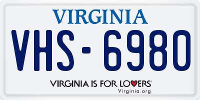 VA license plate VHS6980