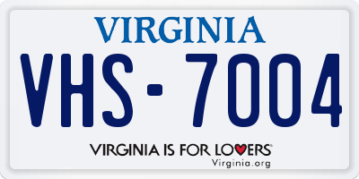 VA license plate VHS7004